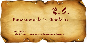 Moczkovcsák Orbán névjegykártya